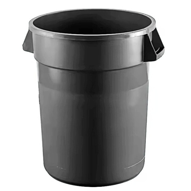 Grey 55 Gal. Round Container